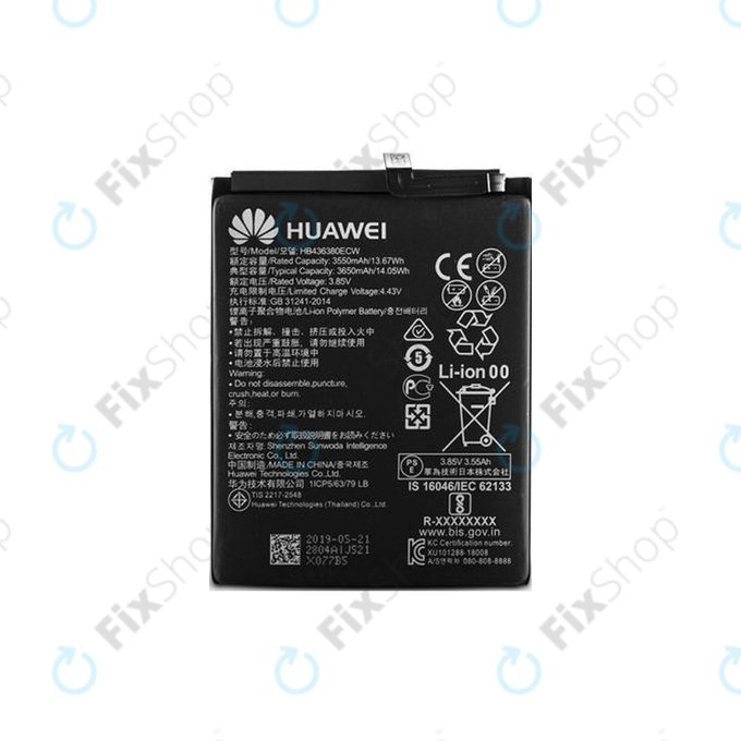 Батерия за Huawei P30, HB436380ECW, 3650mAh, 24022804, Genuine Service Pack