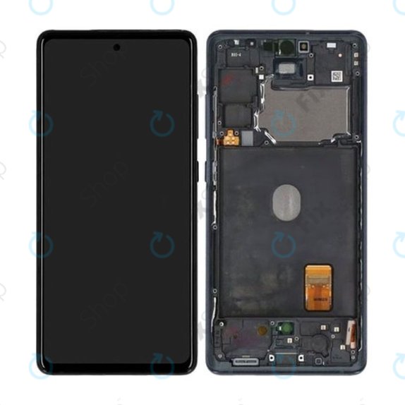 дисплей OLED за Samsung S20 FE G780F, Тъчскрийн и рамка, черен, Black