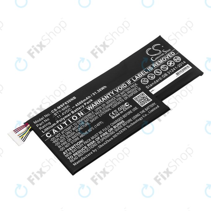 Батерия за MSI GF63, MSI GF75, MSI GS63, 4500mAh, Li-Pol, 11.4V, BTY-M6K, HQ