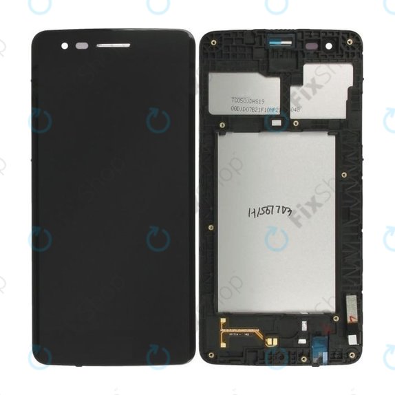 дисплей за LG K8 M200N (2017), Тъчскрийн и рамка, черен, Black, TFT