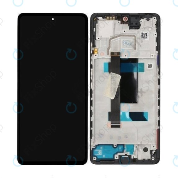 дисплей за Xiaomi Redmi Note 12 Pro 5G, Тъчскрийн и рамка, 5600010M1600, Midnight Black, Genuine Service Pack