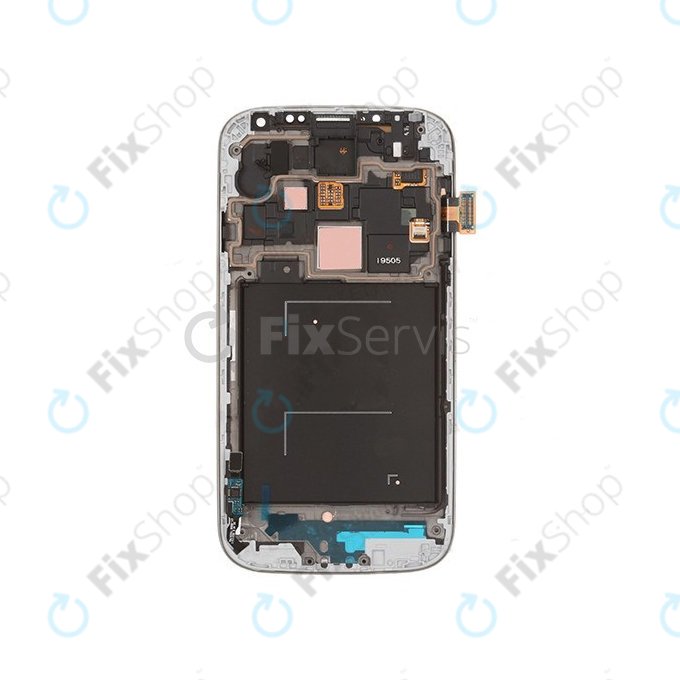 дисплей OLED за Samsung S4 i9505, Тъчскрийн и рамка, White Frost