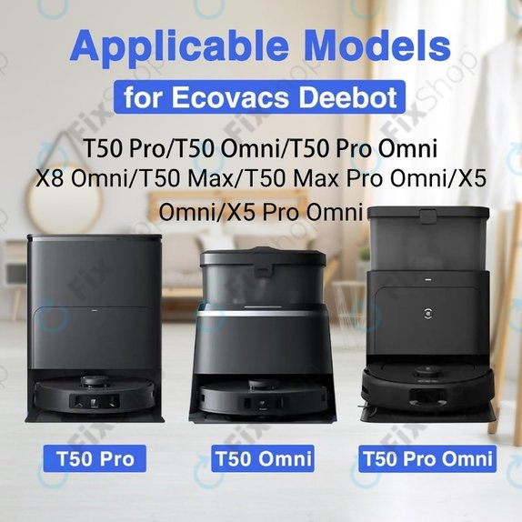 Странична четка за Ecovacs Deebot T50 Omni, T50 Pro Omni, X8 Omni, T50 Max, T50 Max Pro Omni, X5 Omni, X5 Pro Omni
