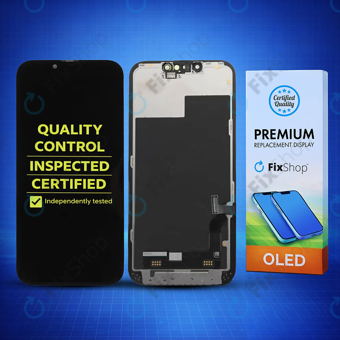 Дисплей Hard OLED за iPhone 13, Тъчскрийн с рамка, FixPremium