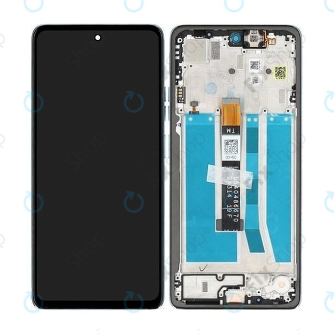 Дисплей за Motorola Moto G75 5G, Succulent Green, Тъчскрийн с рамка, 5D68C29068 Genuine Service Pack