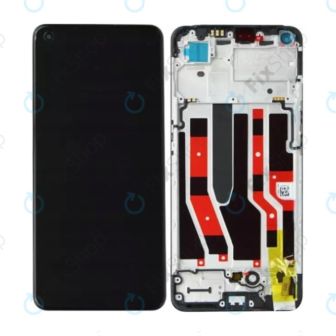 дисплей OLED за Oppo Reno 7 Lite, Тъчскрийн и рамка, Cosmic Black