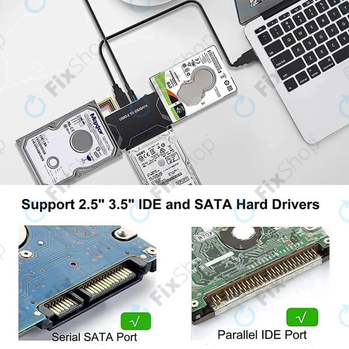 USB 3.0 към SATA / IDE адаптер за 2.5" и 3.5" HDD/SSD и оптични устройства