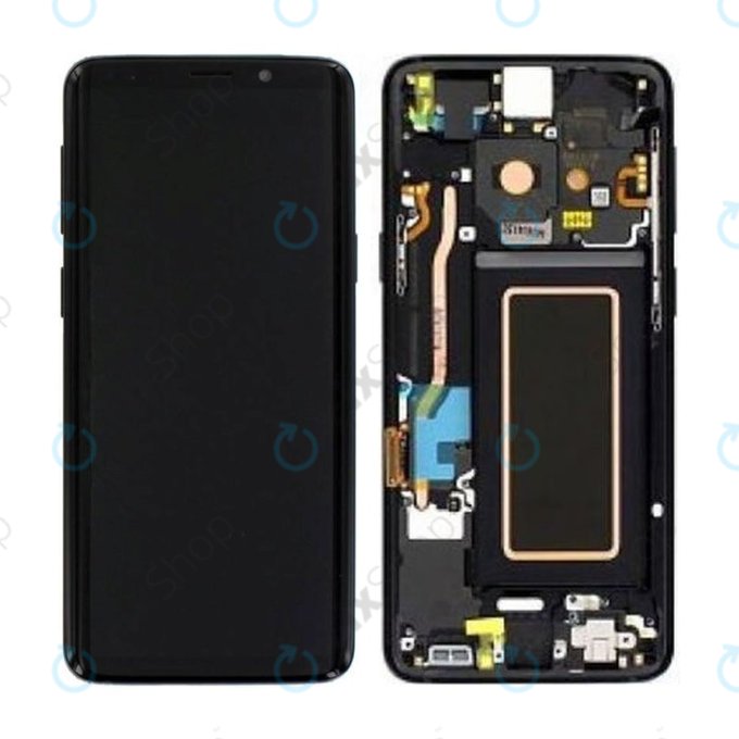 дисплей за Samsung S9 G960F, Тъчскрийн и рамка, Midnight Black, GH97-21696A, GH97-21697A, GH97-21724A, Genuine Service Pack