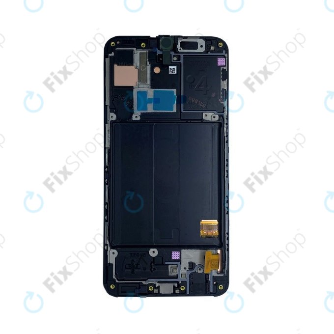 дисплей за Samsung A40 A405F, GH82-19672A, GH82-19674A, Тъчскрийн и рамка, черен, Black, Genuine Service Pack