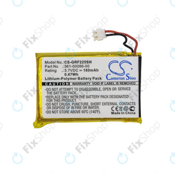 батерия за Garmin Approach G10, S20, Forerunner 220, 225, 235, 630, 645, 735XT, 745, GRM0371754, 361-00072-00/10, 361-00086-00/10/11 180mAh HQ