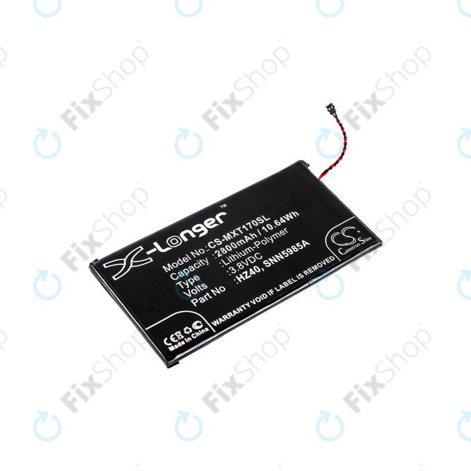 Батерия за Motorola Moto Z2 Play XT1710-09, 2800mAh, Li-Pol, 3.8 V, HZ40, HQ