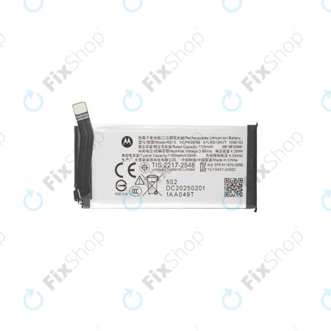 Батерия за Motorola Razr 60 Ultra, 1180mAh, RS13, SB18E50881, Genuine Service Pack