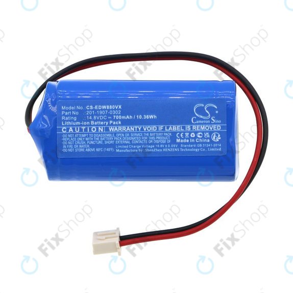 Батерия за Ecovacs Winbot 880, 700, 700mAh, Li-Ion, 14.8V, 201-1907-0302, HQ