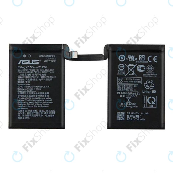 Батерия за Asus ROG Phone 5 ZS673KS, C21P2001, 6000mAh, 0B200-03920400, Genuine Service Pack