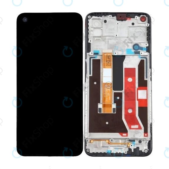 дисплей за Oppo A72, Тъчскрийн и рамка, Twilight Black, TFT