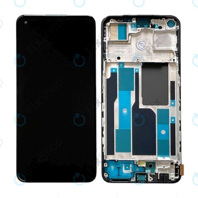 дисплей за Realme 9 Pro Plus RMX3392 RMX3393, Тъчскрийн и рамка, Midnight Black, TFT