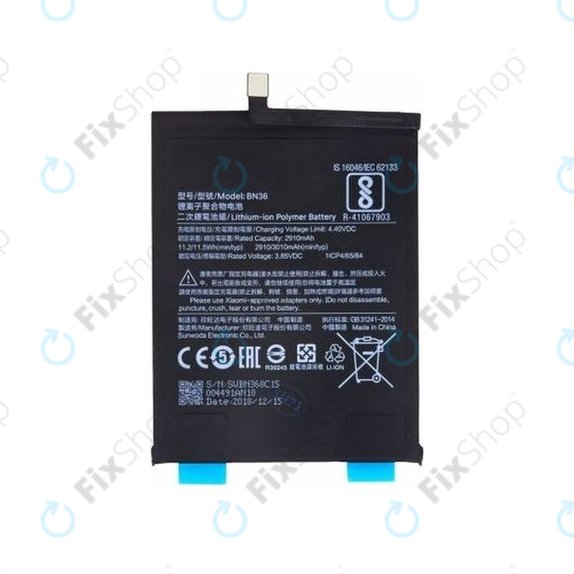 Батерия за Xiaomi Mi A2 (Mi 6X), BN36, 3010mAh
