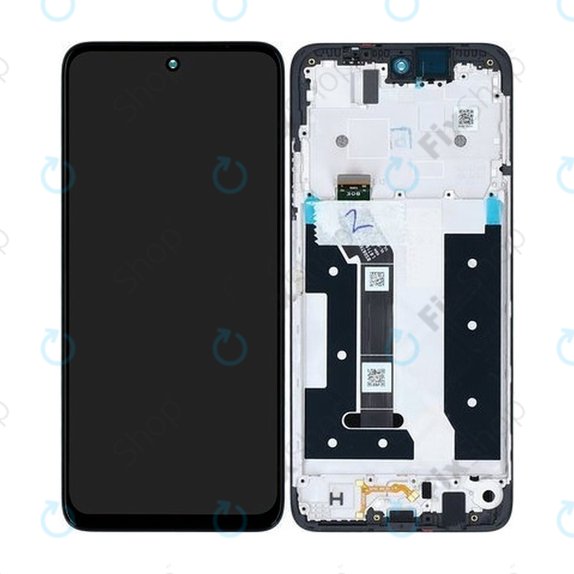 Дисплей за Motorola Moto G35 5G, Black, Тъчскрийн с рамка, 5D68C28856 Genuine Service Pack