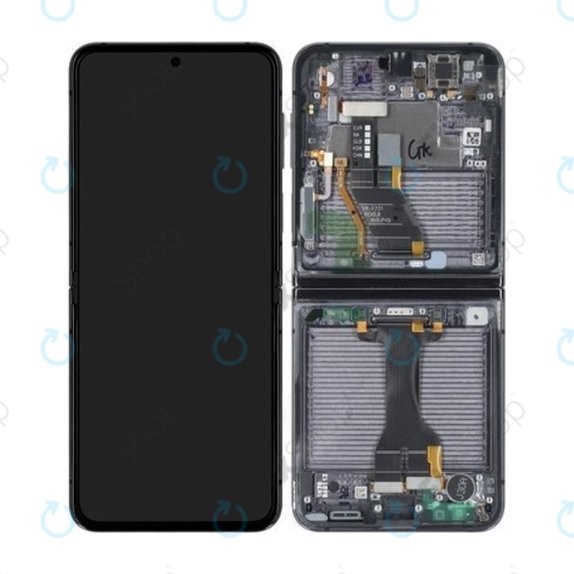 дисплей OLED за Samsung Z Flip 5 F731B, Тъчскрийн и рамка, Graphite