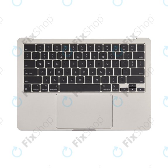Горен корпус с клавиатура за MacBook Air 13", A3113 (2024), с US клавиатура и батерия, Starlight, 661-40229, Genuine Apple