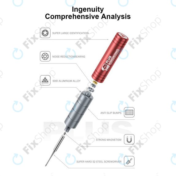 Комплект отвертки Torx, Tri-Point, Cross - 6 броя, Mechanic KING KONG+