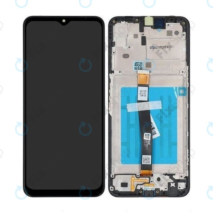 дисплей за Samsung A22 5G A226B, Тъчскрийн и рамка, черен, Black, GH81-20694A, Genuine Service Pack