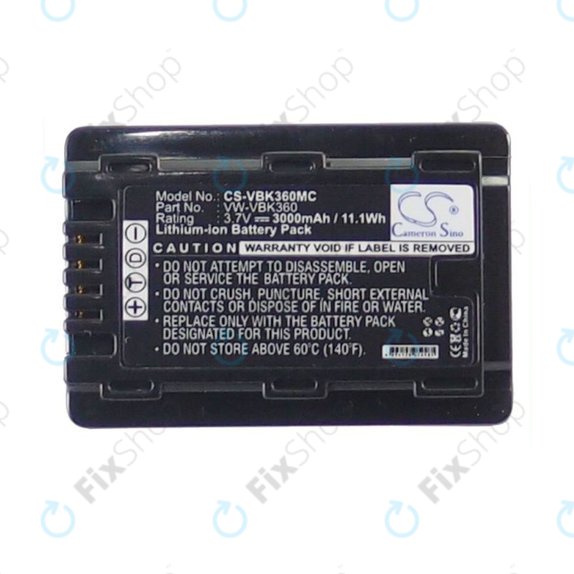 Батерия за Panasonic HC, HDC, SDR, 3000mAh, Li-Ion, 3.7V, VW-VBK360, HQ