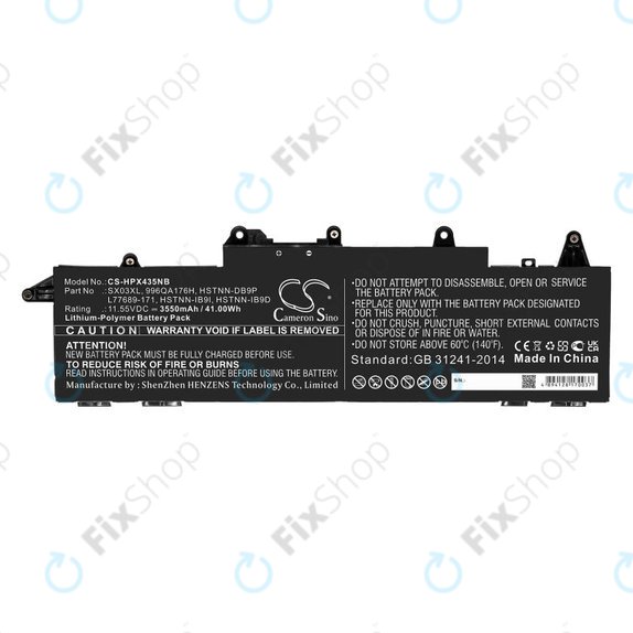 Батерия за HP ProBook x360 435 G7, 3550mAh, Li-Pol, 11.55V, SX03XL, HQ