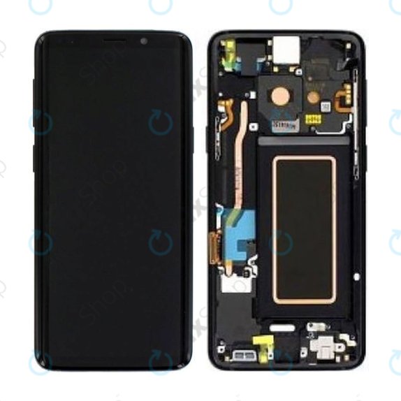 дисплей за Samsung S9 G960F, Тъчскрийн и рамка, Midnight Black, GH97-21696A, GH97-21697A, GH97-21724A, Genuine Service Pack