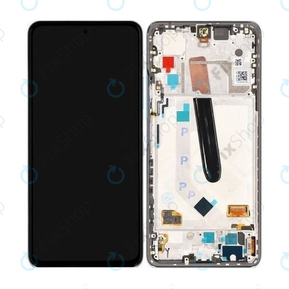 дисплей за Xiaomi Poco F3, Тъчскрийн и рамка, 560004K11A00, Blue, Genuine Service Pack