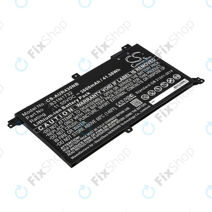 Батерия за Asus VivoBook S14, S430FA, 3600mAh, Li-Ion, 11.55V, B31N1732, HQ