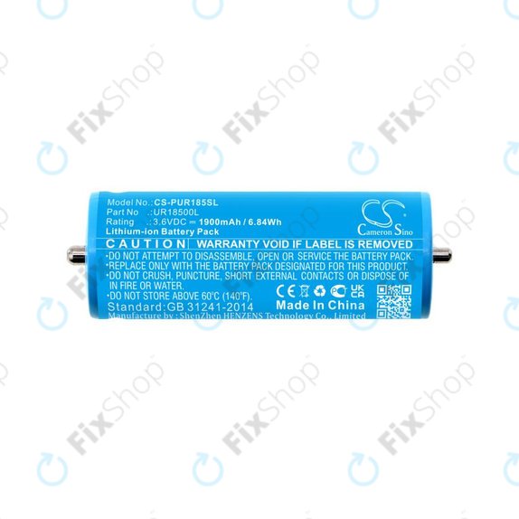 Батерия за Braun Silk-épil 5, Silk-épil 7, Silk-épil 9, 1900mAh, Li-Ion, 3.6V, UR18500L, HQ
