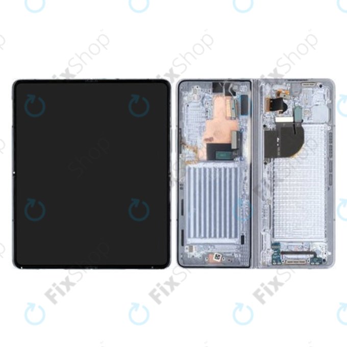 дисплей за Samsung Z Fold 5 F946B, Тъчскрийн и рамка, GH82-31842C, Icy Blue, Genuine Service Pack