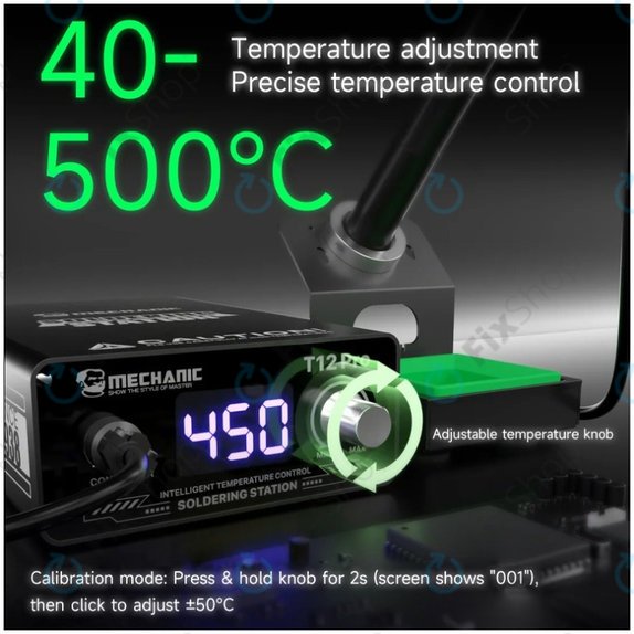 Дигитална поялна станция Mechanic T12 Pro, Black