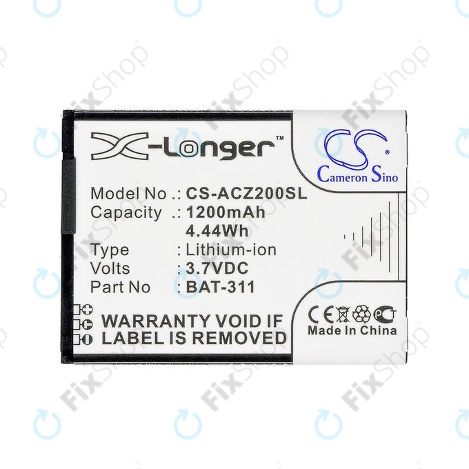 Батерия за Acer Liquid Z200, BAT-311, Li-ion, 3.7V, 1200mAh, HQ