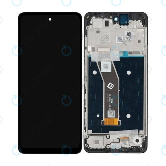 дисплей за Motorola Moto G24 G24 Power, Тъчскрийн и рамка, 5D68C23810, черен, Black, Genuine Service Pack