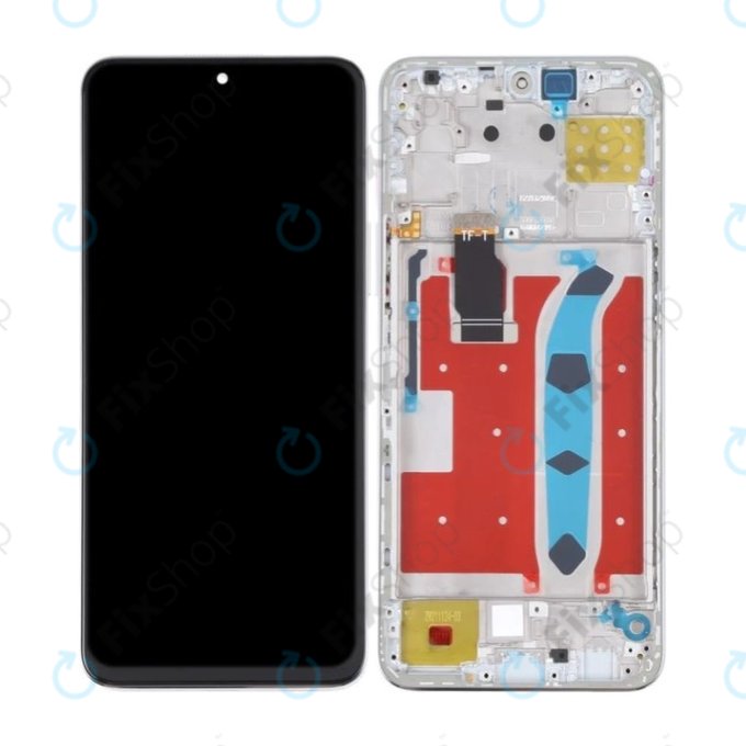 дисплей за Honor X8, Тъчскрийн и рамка, Titanium Silver, TFT