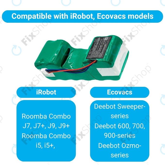 Батерия за iRobot Roomba Combo, i5, i5+, j7, j7+, j9, j9+, 4720110, Ni-MH 12.0V 3000mAh, HQ
