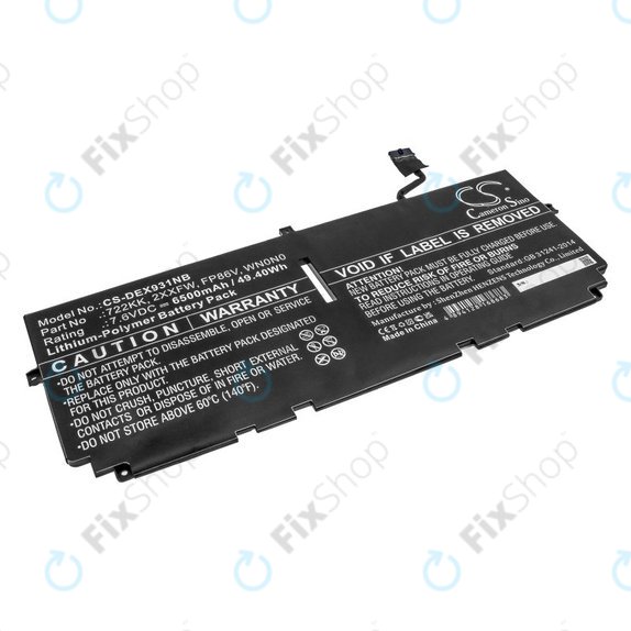 Батерия за Dell XPS 13 9300, 9380, 9310, 6500mAh, Li-Pol, 7.6V, 2XXFW, HQ