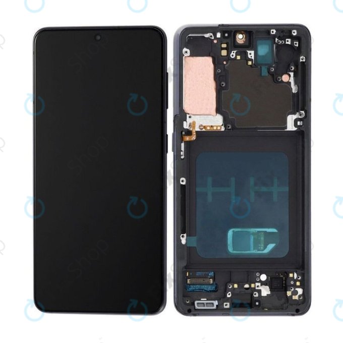 дисплей OLED за Samsung S21 G991B, Тъчскрийн и рамка, Phantom Grey