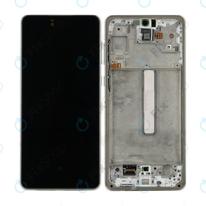 дисплей за Samsung A73 A736, Тъчскрийн и рамка, бял, White, TFT