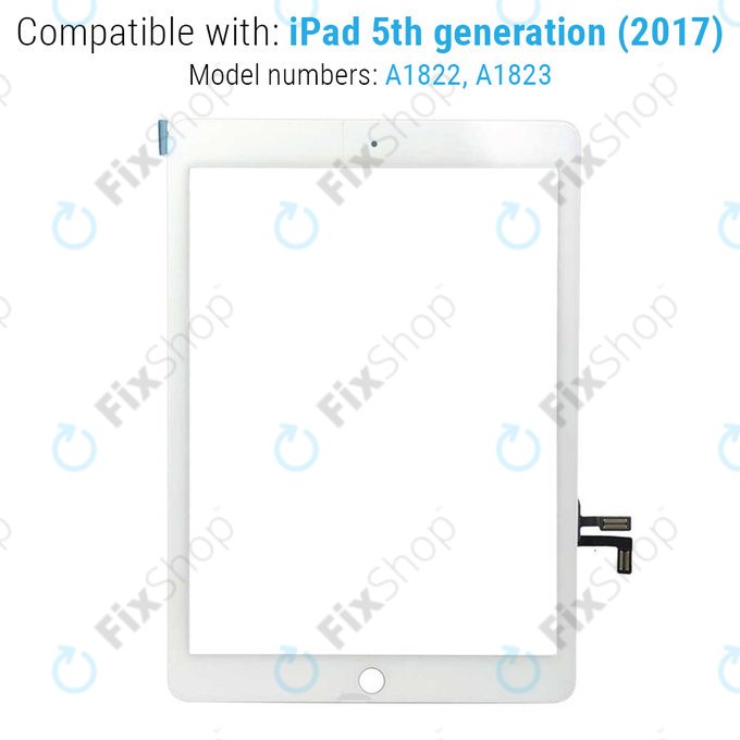 Тъчскрийн с бутон Home за iPad (5th Gen 2017), Gold