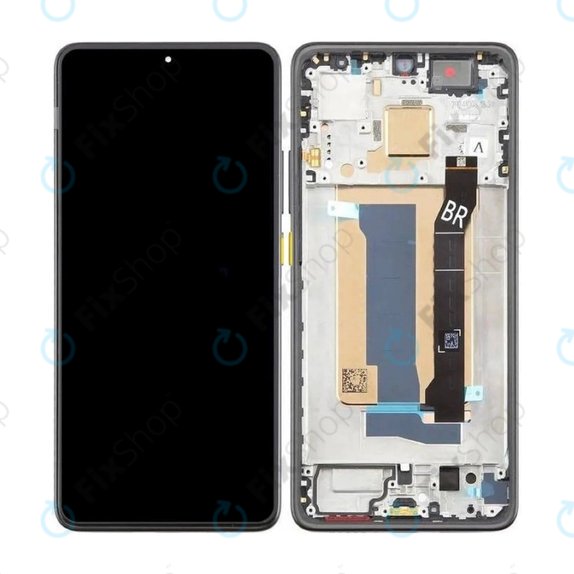 Дисплей за Xiaomi Poco X7 Pro, Тъчскрийн с рамка, Yellow, 56000100O1000, Genuine Service Pack