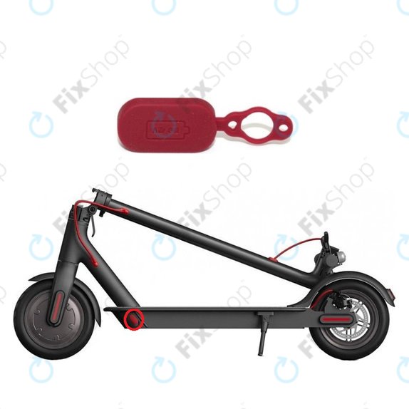 Декоративна капачка за зарядния конектор за Xiaomi Mi Electric Scooter 1S, 2 M365, Essential, Pro, Pro 2, червен, Red