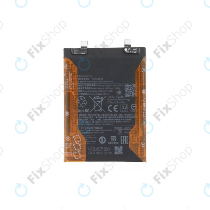 Батерия за Xiaomi Poco F5, X5 Pro, Redmi Note 12 Pro 5G, BP4K, 5000mAh