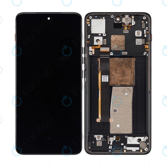 дисплей OLED за Motorola Thinkphone, Тъчскрийн и рамка, Carbon Black