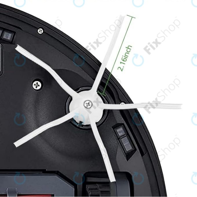 Комплект резервни части за Xiaomi Roborock Q7+, Q7 Max, Q7 Max+ (1x Основна четка, 2x Филтър, 2x Странична четка – бяла, 2x Моп кърпа, 2x Торба за прах)
