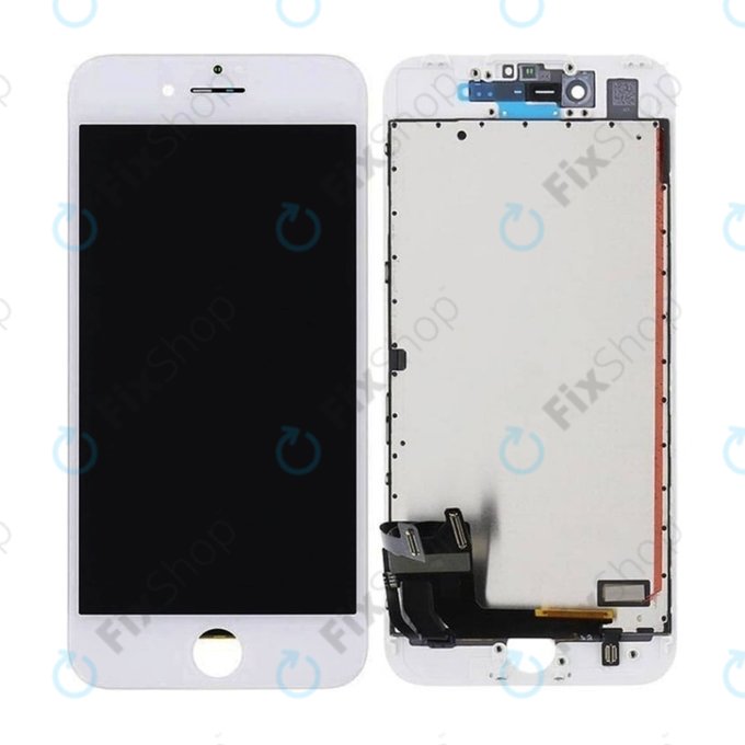 Дисплей In-Cell за iPhone 7, White, Тъчскрийн с рамка, FixPremium
