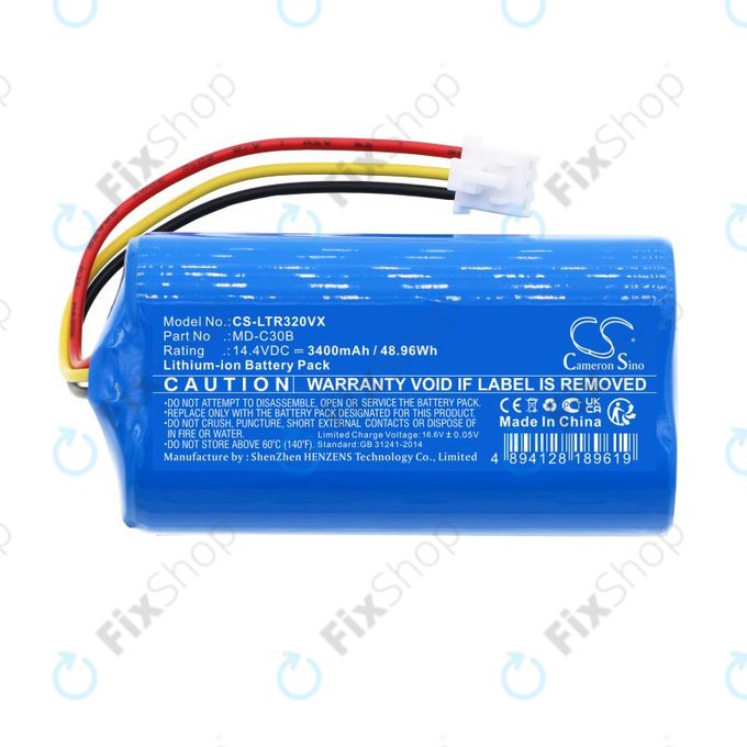 Батерия за Blaupunkt BlueBot XSMART, 3400mAh, Li-Ion, 14.4V, BPK-VCBB1XB, Xboost, D071-INR-CH-4S1P, HQ