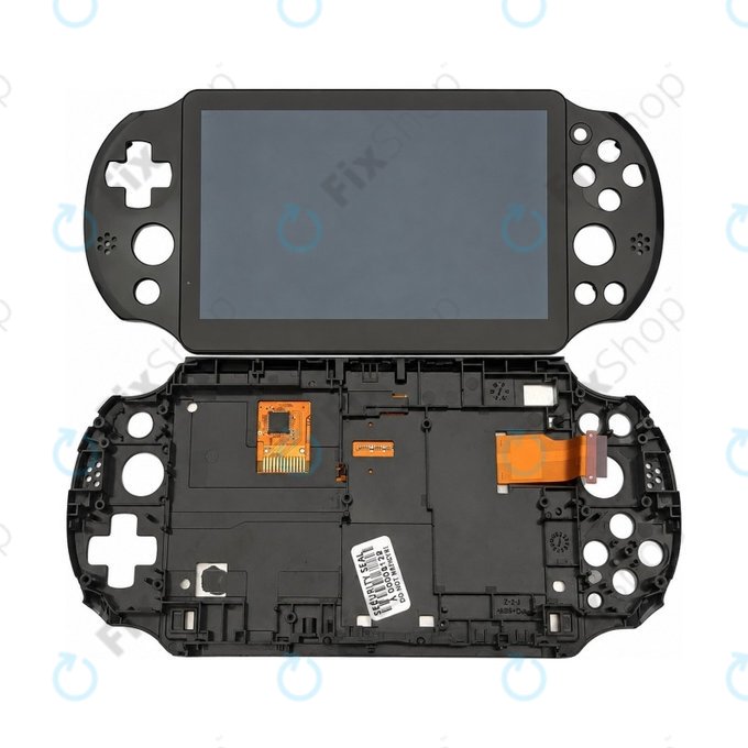 LCD дисплей за Sony PlayStation Vita 1000, тъчскрийн, рамка, черен, Black, Refurbished